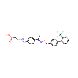 C/C(=N\OCc1ccc(-c2ccccc2C(F)(F)F)cc1)c1ccc(CNCCC(=O)O)cc1 ZINC000095586206