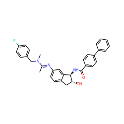 C/C(=N\c1ccc2c(c1)[C@@H](NC(=O)c1ccc(-c3ccccc3)cc1)[C@H](O)C2)N(C)Cc1ccc(F)cc1 ZINC000013974345