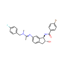 C/C(=N\c1ccc2c(c1)[C@@H](NC(=O)c1ccc(Br)cc1)[C@H](O)C2)N(C)Cc1ccc(F)cc1 ZINC000473086983