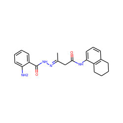 C/C(CC(=O)Nc1cccc2c1CCCC2)=N\NC(=O)c1ccccc1N ZINC000100613989