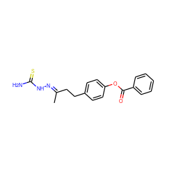 C/C(CCc1ccc(OC(=O)c2ccccc2)cc1)=N\NC(N)=S ZINC000038808504