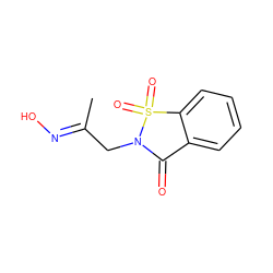 C/C(CN1C(=O)c2ccccc2S1(=O)=O)=N\O ZINC000103243894