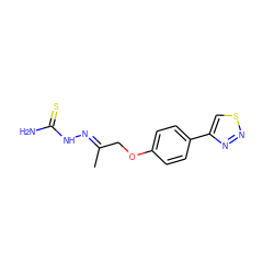 C/C(COc1ccc(-c2csnn2)cc1)=N\NC(N)=S ZINC000012368877