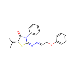 C/C(COc1ccccc1)=N\N=C1\S[C@H](C(C)C)C(=O)N1c1ccccc1 ZINC000095578614