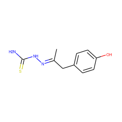 C/C(Cc1ccc(O)cc1)=N\NC(N)=S ZINC000299863039