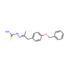 C/C(Cc1ccc(OCc2ccccc2)cc1)=N\NC(N)=S ZINC000299865583