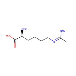 C/C(N)=N/CCCC[C@H](N)C(=O)O ZINC000001886326