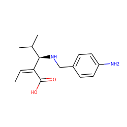 C/C=C(\C(=O)O)[C@H](NCc1ccc(N)cc1)C(C)C ZINC000096283447