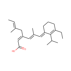 C/C=C(\C)CC(=C/C(=O)O)/C=C(C)/C=C1\CCCC(CC)=C1C(C)C ZINC000036241970