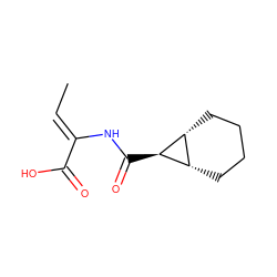 C/C=C(\NC(=O)[C@@H]1[C@H]2CCCC[C@H]21)C(=O)O ZINC000100695893