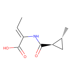 C/C=C(\NC(=O)[C@@H]1C[C@H]1C)C(=O)O ZINC000026020620