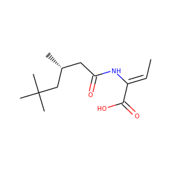 C/C=C(\NC(=O)C[C@@H](C)CC(C)(C)C)C(=O)O ZINC000026025674