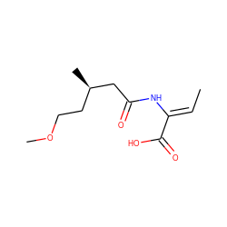 C/C=C(\NC(=O)C[C@H](C)CCOC)C(=O)O ZINC000026027692