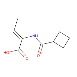 C/C=C(\NC(=O)C1CCC1)C(=O)O ZINC000026020898