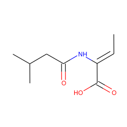 C/C=C(\NC(=O)CC(C)C)C(=O)O ZINC000026025260