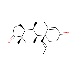 C/C=C/[C@]12CCC(=O)C=C1CC[C@@H]1[C@@H]3CCC(=O)[C@@]3(C)CC[C@@H]12 ZINC000026736953