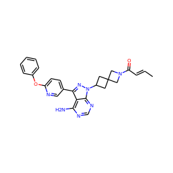 C/C=C/C(=O)N1CC2(CC(n3nc(-c4ccc(Oc5ccccc5)nc4)c4c(N)ncnc43)C2)C1 ZINC000220447239