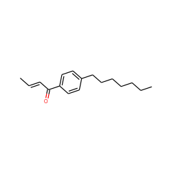 C/C=C/C(=O)c1ccc(CCCCCCC)cc1 ZINC000014968962