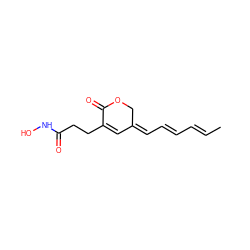 C/C=C/C=C/C=C1/C=C(CCC(=O)NO)C(=O)OC1 ZINC000040380480