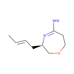 C/C=C/C[C@@H]1COCCC(N)=N1 ZINC000026578739