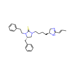 C/C=C/C1=NC[C@H](CCCCN2C[C@H](Cc3ccccc3)N(CCc3ccccc3)C2=S)N1 ZINC001772604124