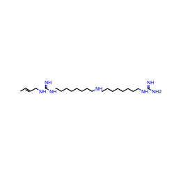 C/C=C/CNC(=N)NCCCCCCCCNCCCCCCCCNC(=N)N ZINC000043012086