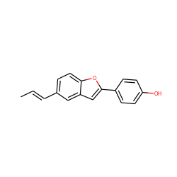 C/C=C/c1ccc2oc(-c3ccc(O)cc3)cc2c1 ZINC000095563210