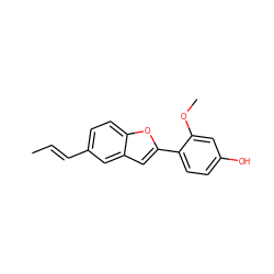 C/C=C/c1ccc2oc(-c3ccc(O)cc3OC)cc2c1 ZINC000095563939