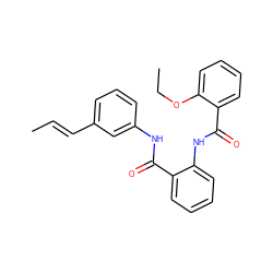 C/C=C/c1cccc(NC(=O)c2ccccc2NC(=O)c2ccccc2OCC)c1 ZINC000224880370