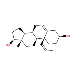 C/C=C\[C@]12CC[C@H](O)CC1=CC[C@@H]1[C@@H]3CC[C@H](O)[C@@]3(C)CC[C@@H]12 ZINC000028569924