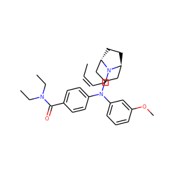 C/C=C\CN1[C@H]2CC[C@H]1CC(N(c1ccc(C(=O)N(CC)CC)cc1)c1cccc(OC)c1)C2 ZINC000100857366