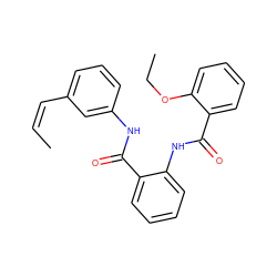 C/C=C\c1cccc(NC(=O)c2ccccc2NC(=O)c2ccccc2OCC)c1 ZINC000224878888