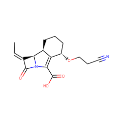 C/C=C1/C(=O)N2C(C(=O)O)=C3[C@@H](OCCC#N)CCC[C@@H]3[C@H]12 ZINC000028710921