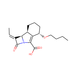 C/C=C1/C(=O)N2C(C(=O)O)=C3[C@@H](OCCCC)CCC[C@@H]3[C@H]12 ZINC000028710919