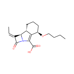 C/C=C1/C(=O)N2C(C(=O)O)=C3[C@H](OCCCC)CCC[C@H]3[C@H]12 ZINC000028710918