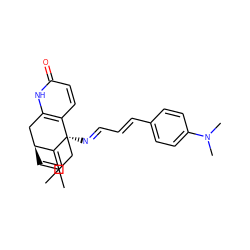 C/C=C1\[C@H]2C=C(C)C[C@]1(/N=C/C=C/c1ccc(N(C)C)cc1)c1ccc(=O)[nH]c1C2 ZINC000045384883