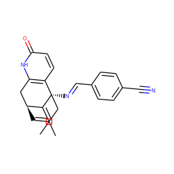 C/C=C1\[C@H]2C=C(C)C[C@]1(/N=C/c1ccc(C#N)cc1)c1ccc(=O)[nH]c1C2 ZINC000045358427