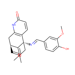 C/C=C1\[C@H]2C=C(C)C[C@]1(/N=C/c1ccc(O)c(OC)c1)c1ccc(=O)[nH]c1C2 ZINC000045390391