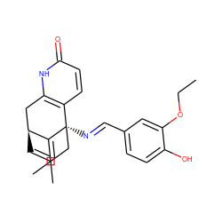 C/C=C1\[C@H]2C=C(C)C[C@]1(/N=C/c1ccc(O)c(OCC)c1)c1ccc(=O)[nH]c1C2 ZINC000045387630