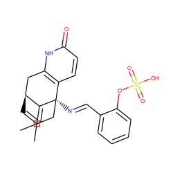 C/C=C1\[C@H]2C=C(C)C[C@]1(/N=C/c1ccccc1OS(=O)(=O)O)c1ccc(=O)[nH]c1C2 ZINC000045358445