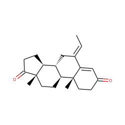 C/C=C1\C[C@H]2[C@@H]3CCC(=O)[C@@]3(C)CC[C@@H]2[C@@]2(C)CCC(=O)C=C12 ZINC000034645199