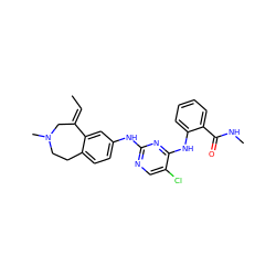 C/C=C1\CN(C)CCc2ccc(Nc3ncc(Cl)c(Nc4ccccc4C(=O)NC)n3)cc21 ZINC000169345222