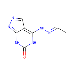 C/C=N/Nc1[nH]c(=O)[nH]c2nncc1-2 ZINC000089222552