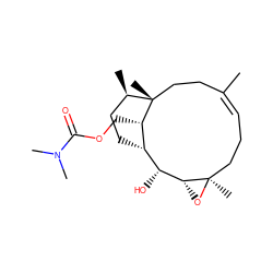 C/C1=C\CC[C@@]2(C)O[C@@H]2[C@H](O)[C@@H]2CC[C@@H](C)[C@](C)(CC1)[C@H]2COC(=O)N(C)C ZINC000027625424