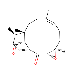 C/C1=C\CC[C@@]2(C)O[C@@H]2C(=O)[C@@H]2CC[C@@H](C)[C@](C)(CC1)[C@H]2C=O ZINC000027563889