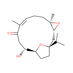 C/C1=C\CC[C@@]2(C)O[C@@H]2C[C@]2(C(C)C)CC[C@@](C)(O2)[C@H](O)CC1=O ZINC000473154245