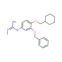 C/N=C(/N)Nc1ccc(OCC2CCCCC2)c(OCc2ccccc2)c1 ZINC000028000738