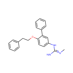 C/N=C(/N)Nc1ccc(OCCc2ccccc2)c(-c2ccccc2)c1 ZINC000003951729