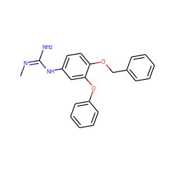 C/N=C(/N)Nc1ccc(OCc2ccccc2)c(Oc2ccccc2)c1 ZINC000028005629