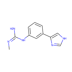 C/N=C(/N)Nc1cccc(-c2c[nH]cn2)c1 ZINC000027301845